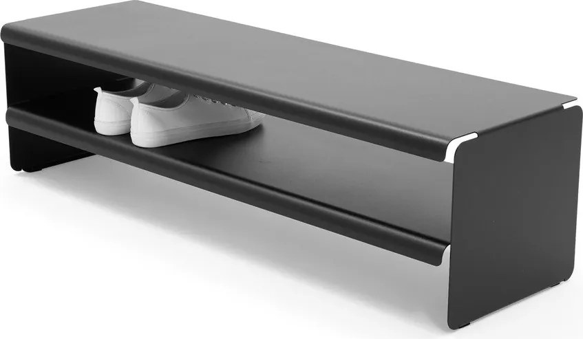 Черна стоманена стойка за обувки 101,5x28x31 cm Linea – Spinder Design