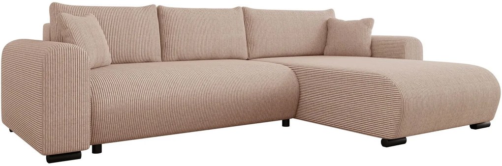 Ъглов диван Merkos I-Светло кафяво