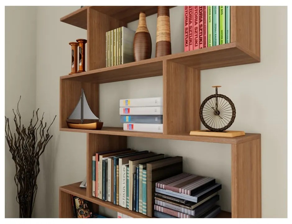 Библиотека за книги от орехово дърво Garetto Nilufer Nilüfer - Elegance