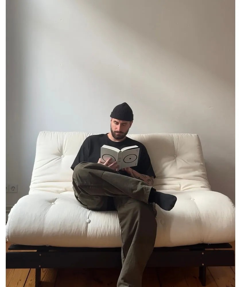 Бежов разтегателен диван 140 cm Roots Black Night – Karup Design