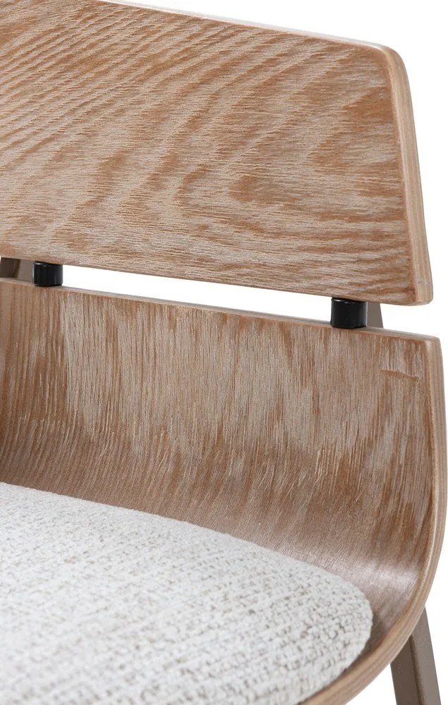 Тапицирани трапезни столове в комплект с подлакътници 2 бр. в естествен цвят Naia – MOME