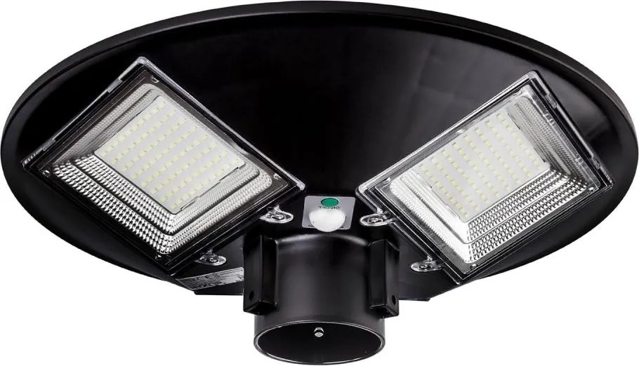 LED соларна улична лампа със сензор LED/15W/6V 6500K IP65 черна + дистанционно управление