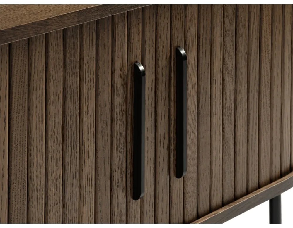 Кафява ТВ масичка от дъб 120x56 cm Nola - Unique Furniture