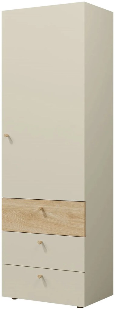 Гардероб Yuki с една врата-Бежов