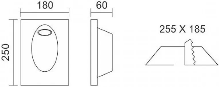 Recessed Плафон Eary-Parallilogrammo