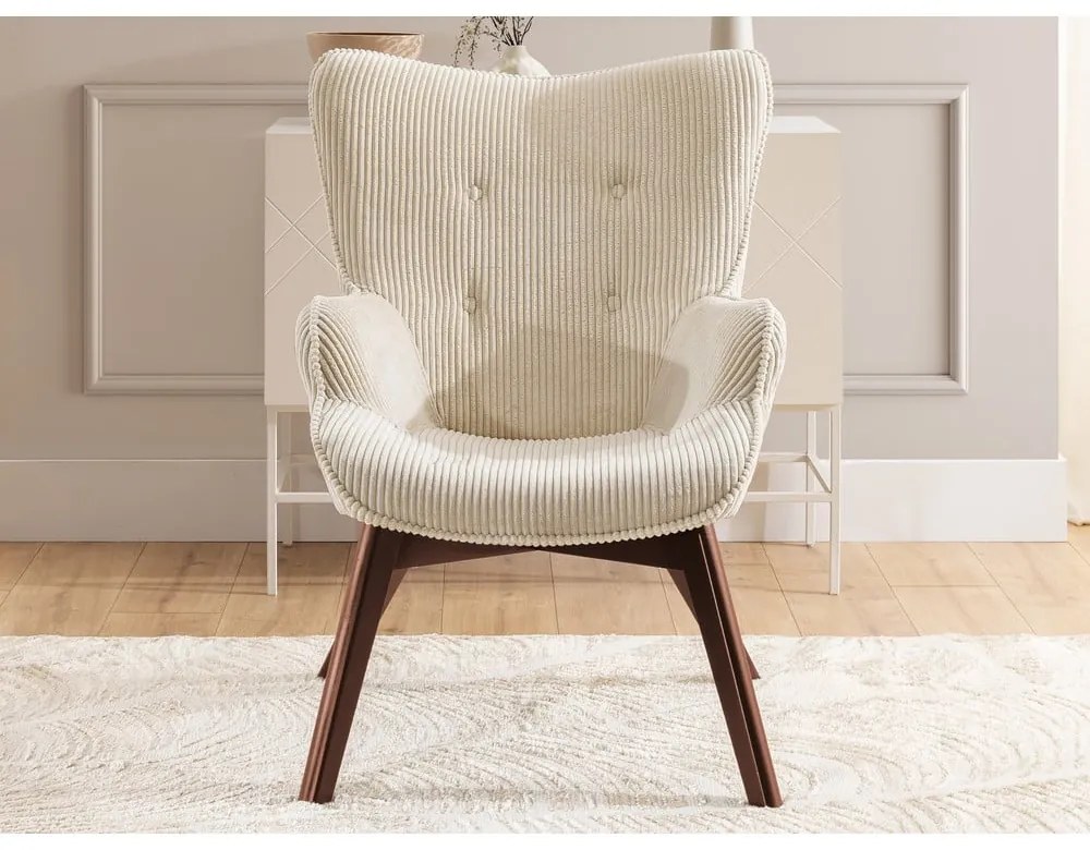 Бежово кресло от рипсено кадифе Niko – Ropez