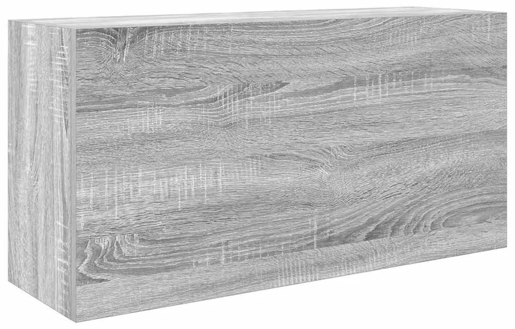 860090 vidaXL Стенен шкаф за баня, сив сонома, 80x25x40 см, инженерно дърво
