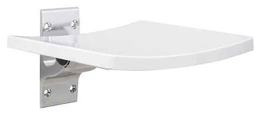 Седалка за душ 38x45 см сребриста/бяла