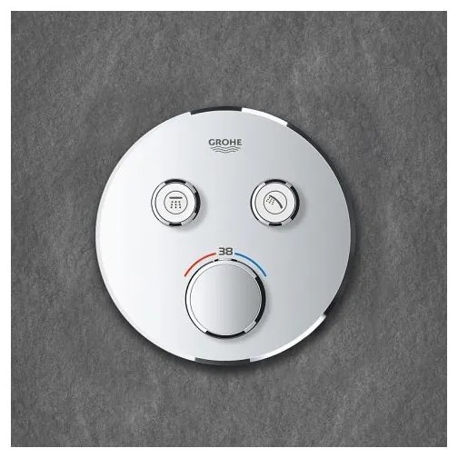 Термостатичен Смесител за вграждане 2 изходs Grohe Ι-Glossy silver