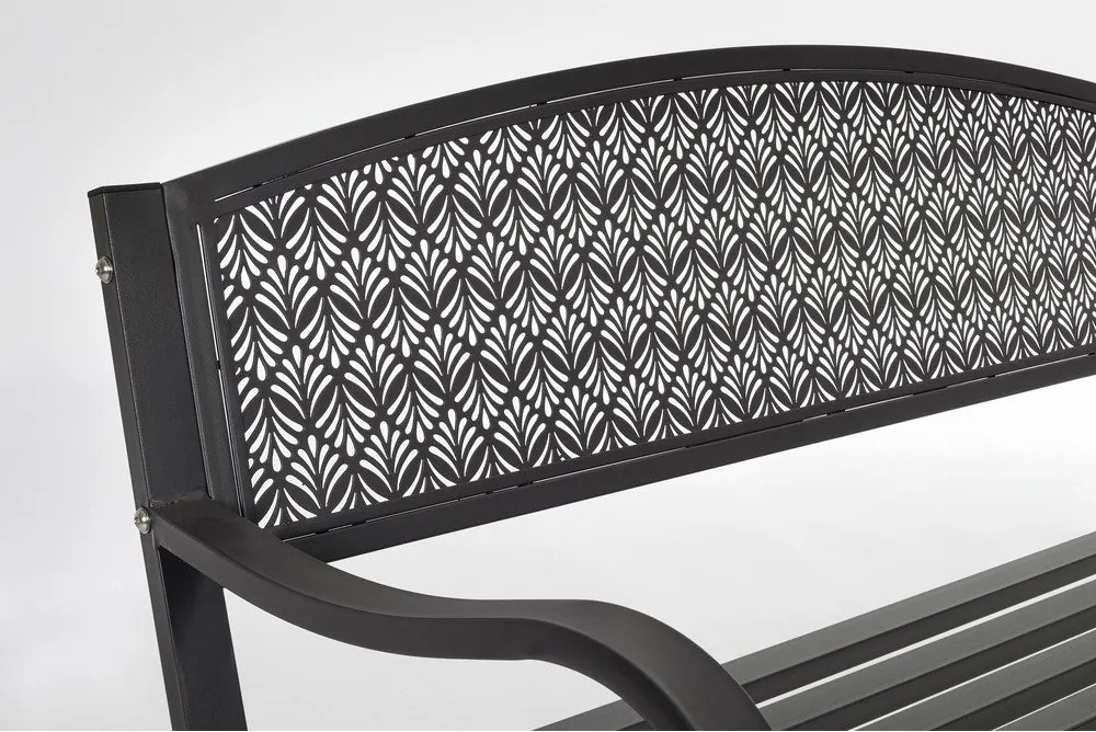 Антрацитна метална градинска пейка Lizette – Bizzotto