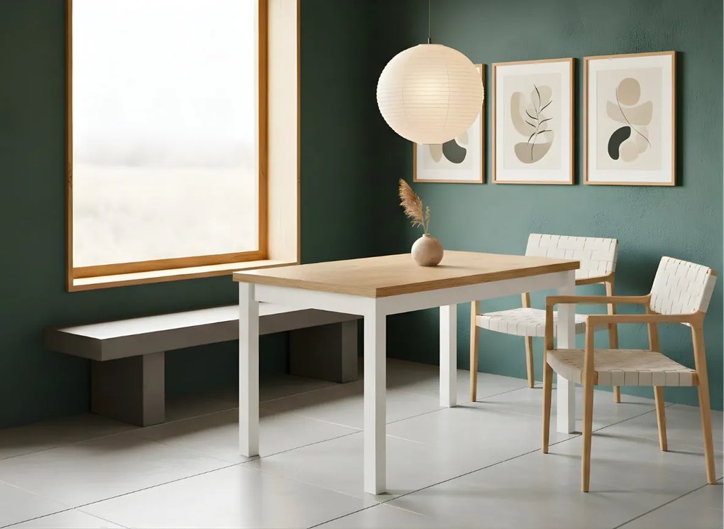 Маса Adam 120-Natural Бял