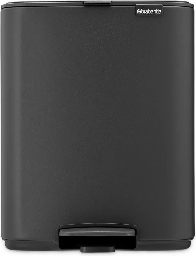 Тъмносиво стоманено кошче за боклук с педал 12 l Bo – Brabantia