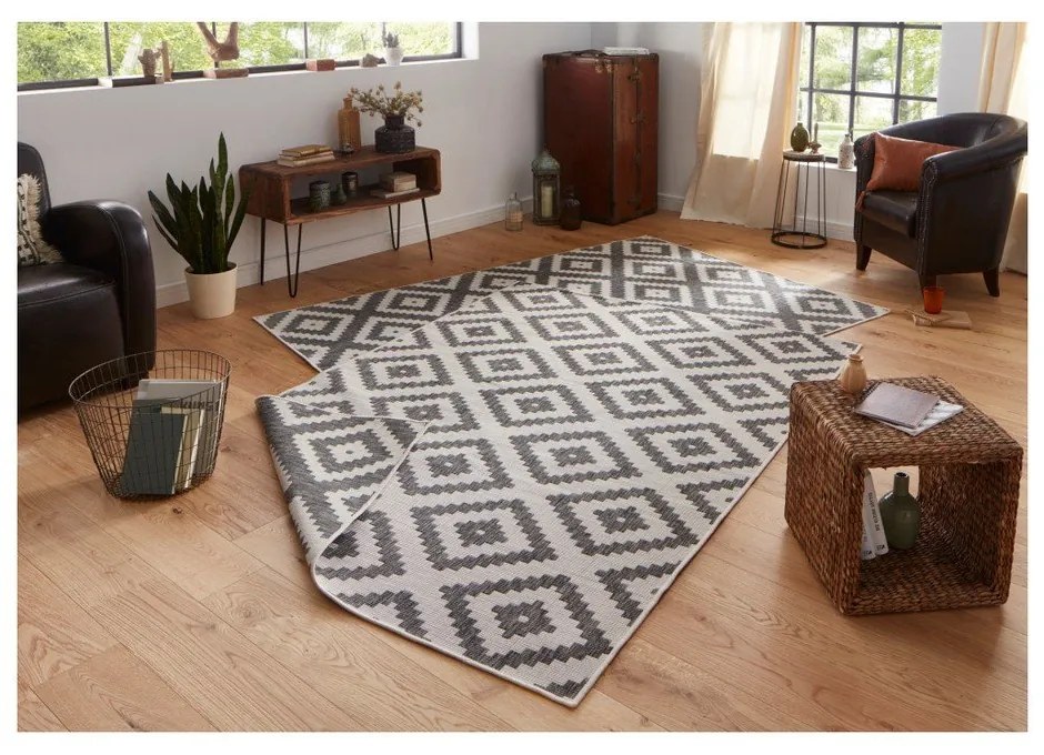 Сив килим за открито , 120 x 170 cm Malta - NORTHRUGS