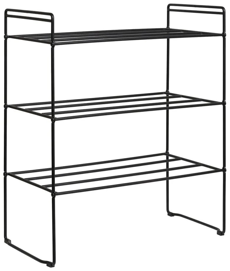 Черен метален стелаж за обувки Swansea – House Nordic