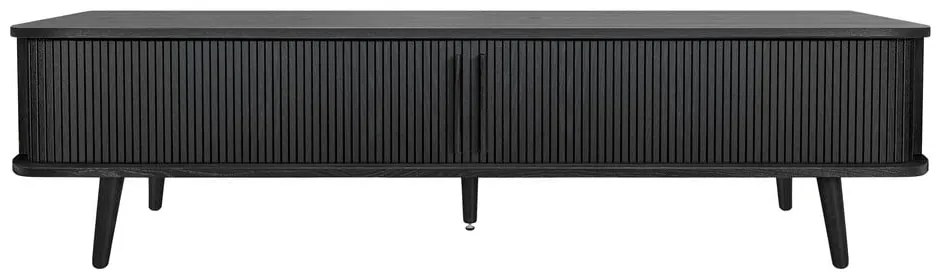 Черна маса за телевизор от декор от дъб 178x50x40 cm Rove – Woodman