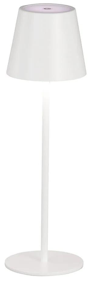 Бяла LED настолна лампа с метален абажур (височина 36,5 cm) Viletto – Fischer &amp; Honsel