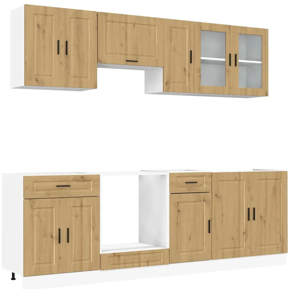 3314850 vidaXL Комплект кухненски шкафове от 8 части Kalmar, инженерно дърво