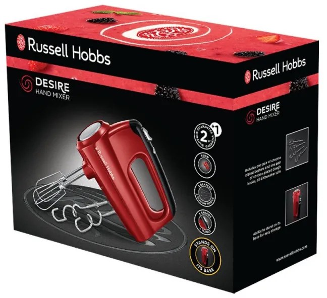 Миксер Russell Hobbs Desire 24670-56, 350W, 5 скорости + Турбо, Червен