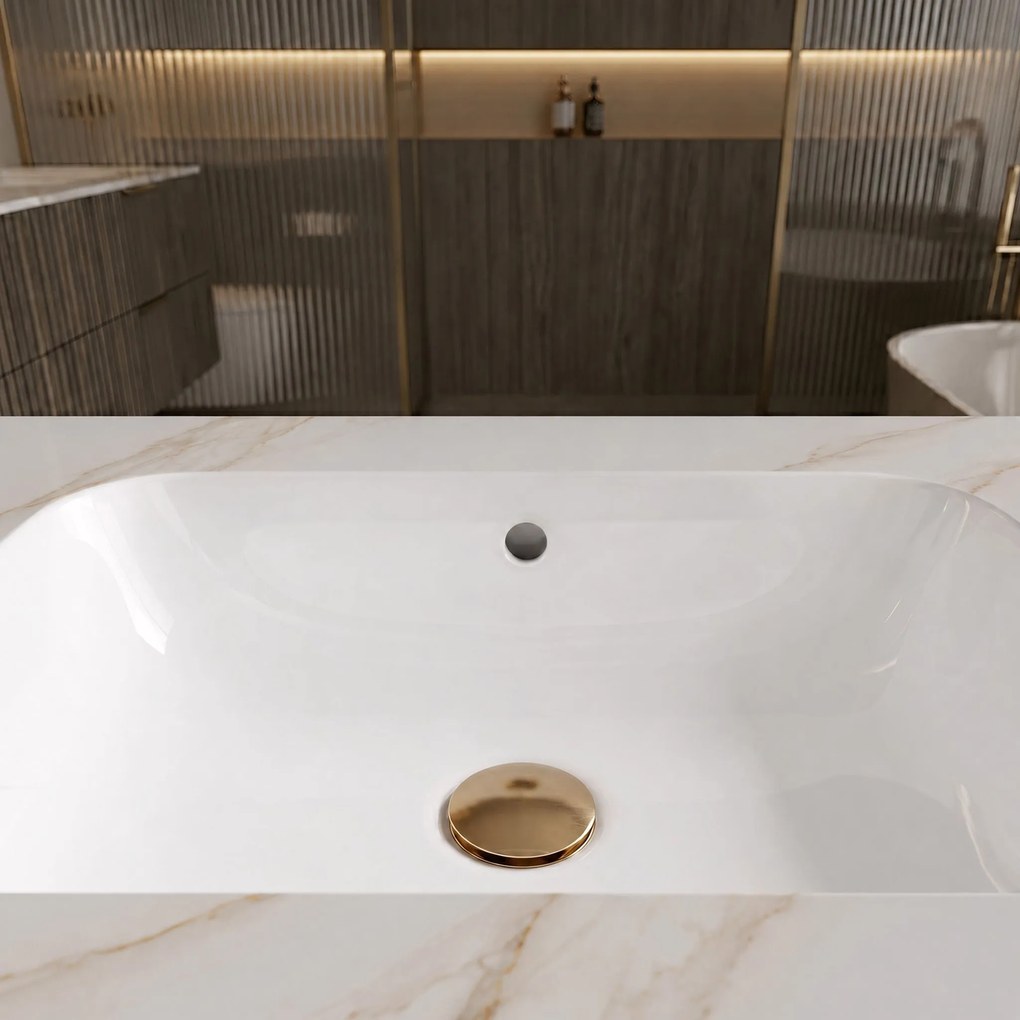 Стенна мивка REA Aresa Grey Gold 80
