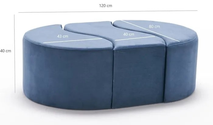 Светлосиня табуретка Alya - Artie