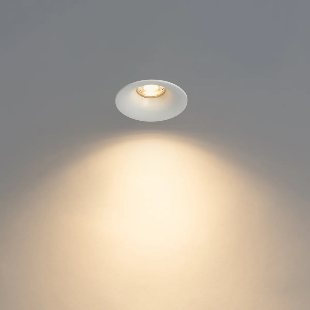 Комплект от 12 вградени прожектора бели GU10 50mm - Gijs