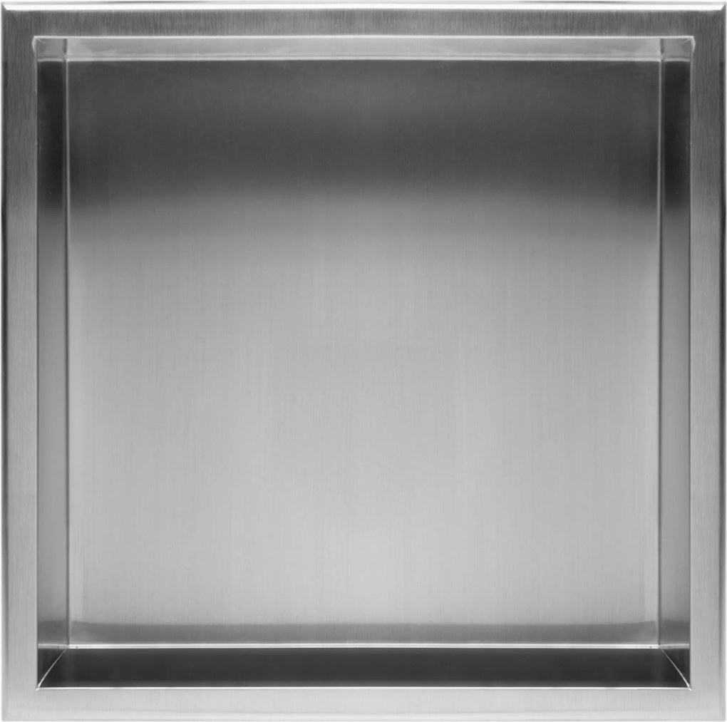 Вграден рафт за баня  30x30 steel brush
