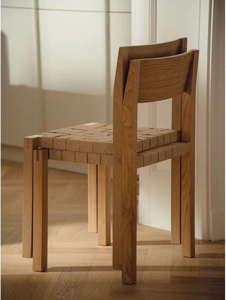 Трапезен стол за подреждане от масивен дъб в естествен цвят Toli – noo.ma