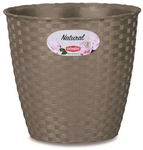 Stefanplast - Кръгла кашпа Natural Line 29 см - беж