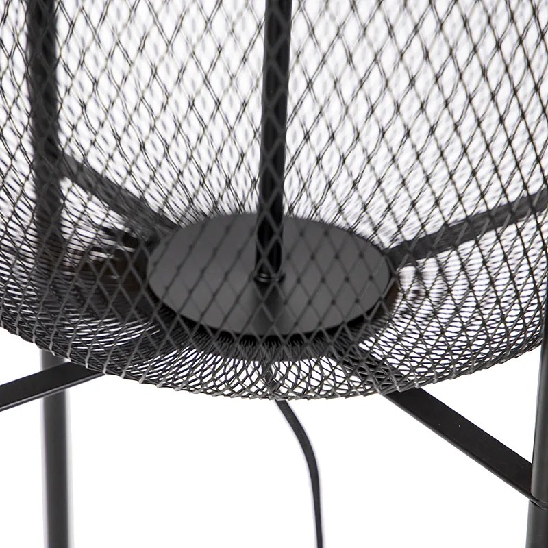 Модерна подова лампа черна 135 см - Bliss Mesh