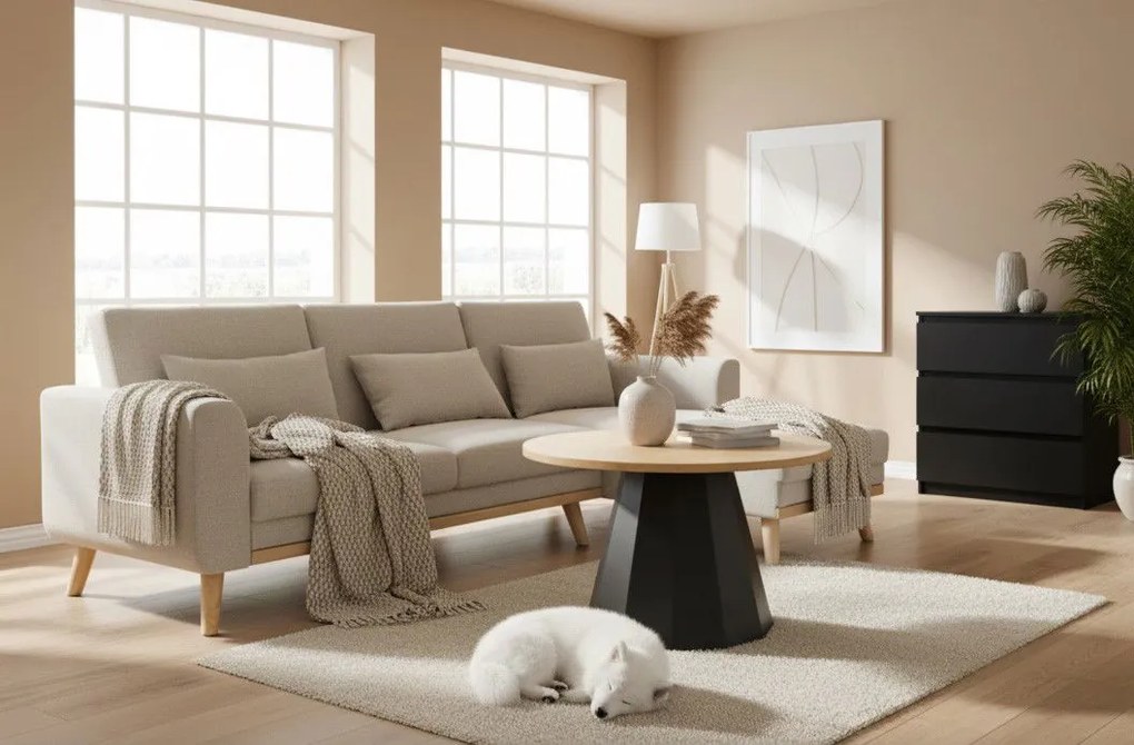 Ъглов диван Rover-Бежово