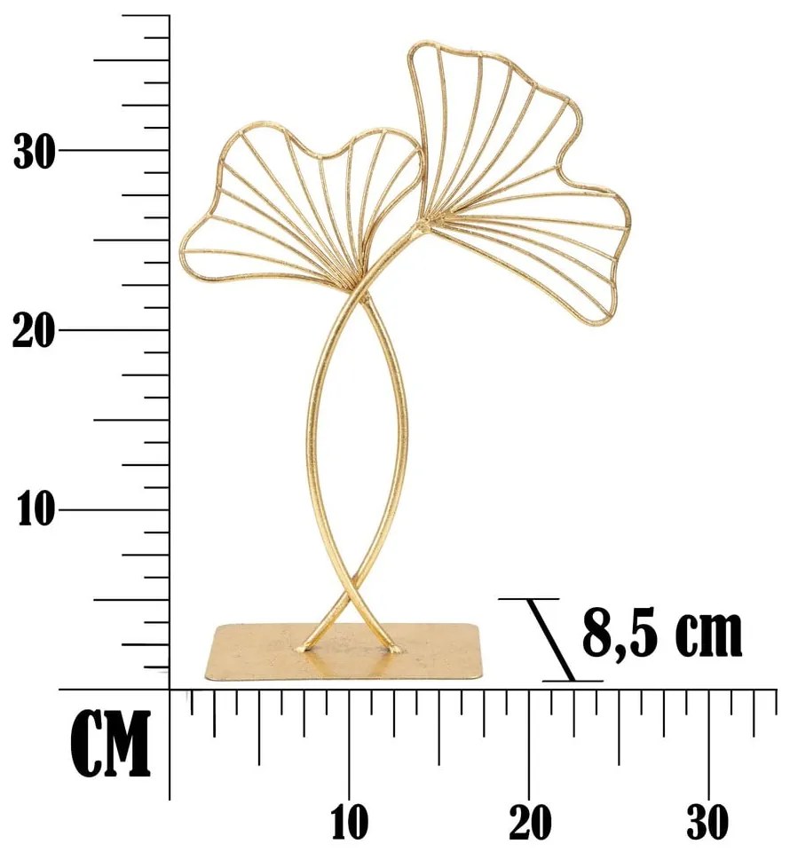 Декорация от златни листа Glam, височина 35 cm - Mauro Ferretti