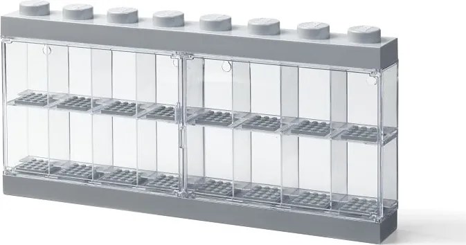 Сив колекционерски шкаф за 16 минифигури - LEGO®