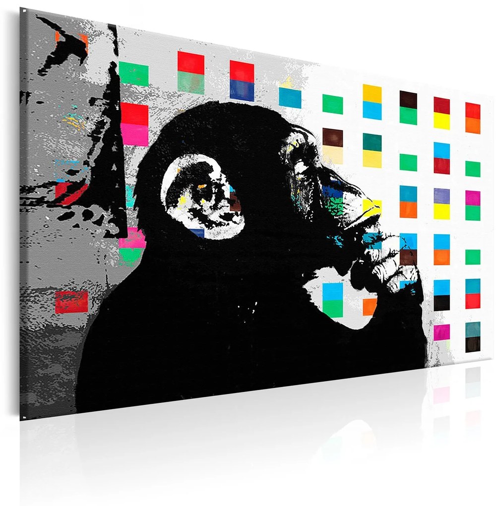 Печат върху платно - Banksy The Thinker Monkey 120x80