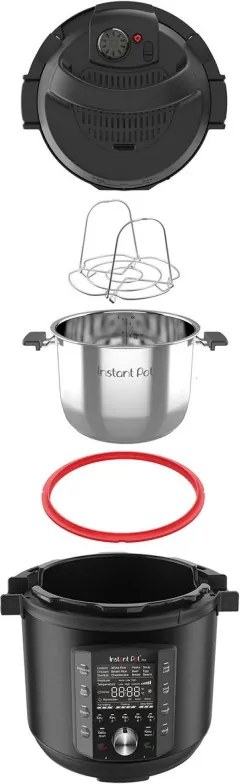 Разопакован: Мултикукър Instant Pot PRO 6 112016701, 1200W, 5.7 л, 28 програми, 11 Системи за безопасност, Черен