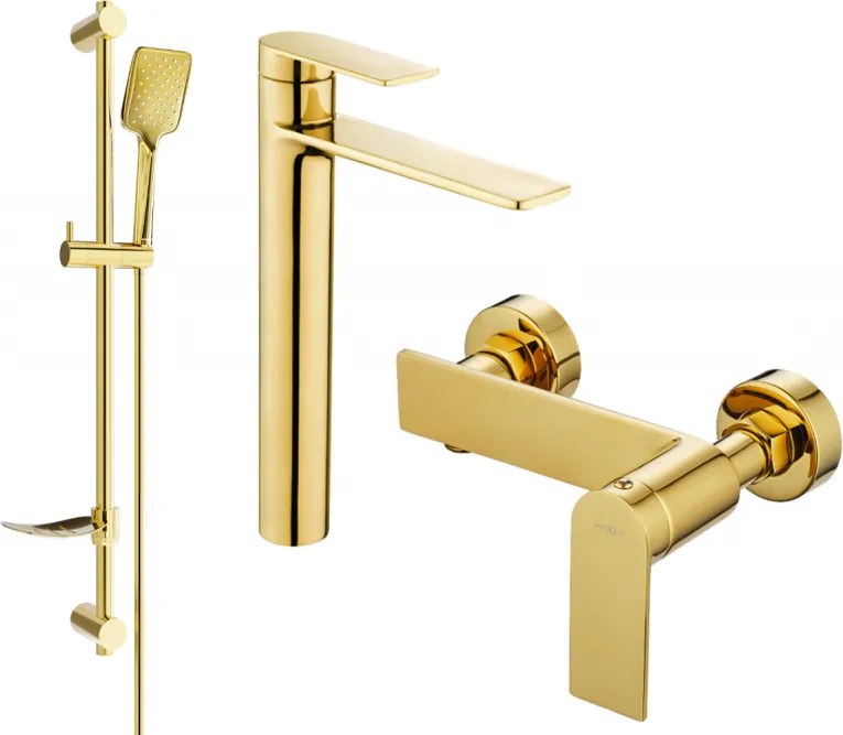 Mexen Zero DF62 душ комплект, златен - 71114DF62-50