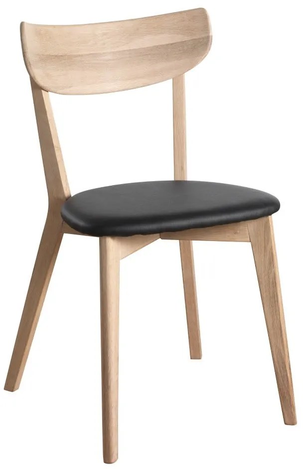 Стол за хранене от кафяв дъб с черна седалка и Ami - Rowico