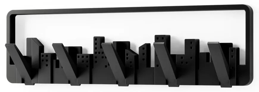 Черна пластмасова закачалка за стена Skyline - Umbra