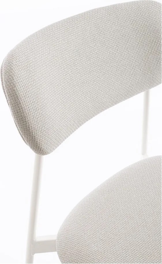 Бял тапициран трапезен стол Inka – Yes Everyday