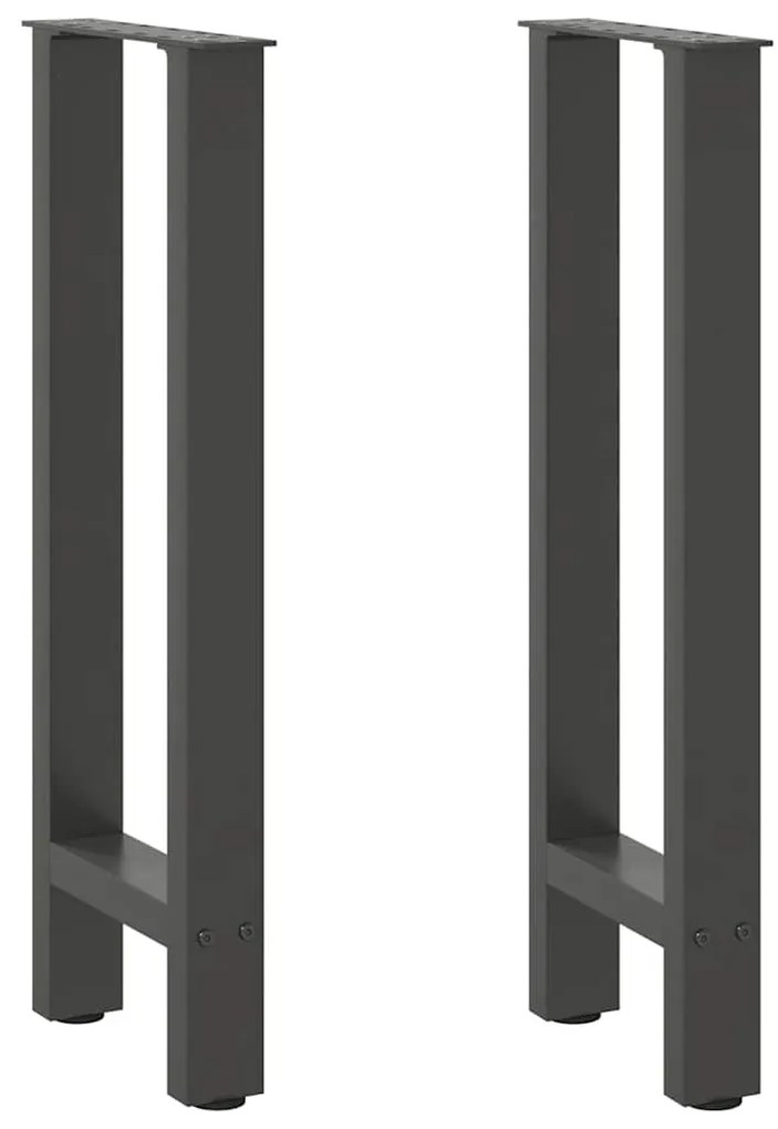 4013294 vidaXL Крака за конзолна маса, антрацит, 2 бр., 28 x (72-73) см, стомана