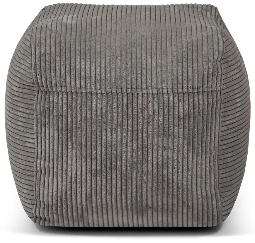 Светлосив пуф от рипсено кадифе Plus 50 Lounge – SLOWDOWN