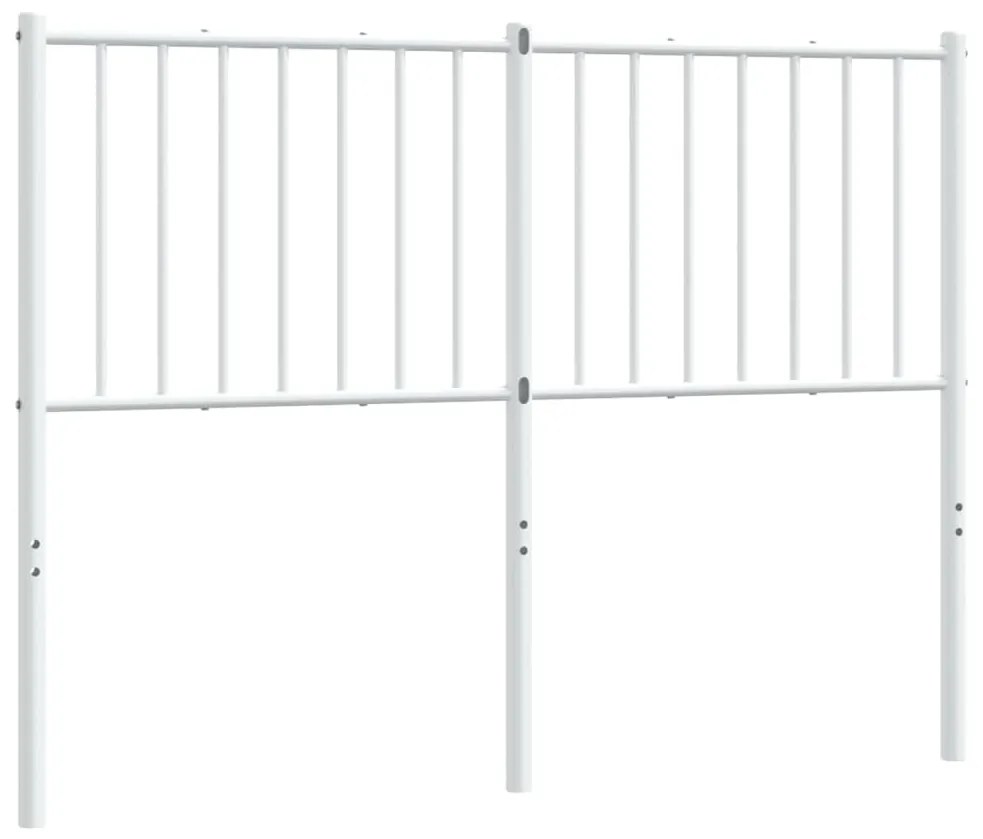 350962 vidaXL Метална резервна табла за легло, бяла, 120 см