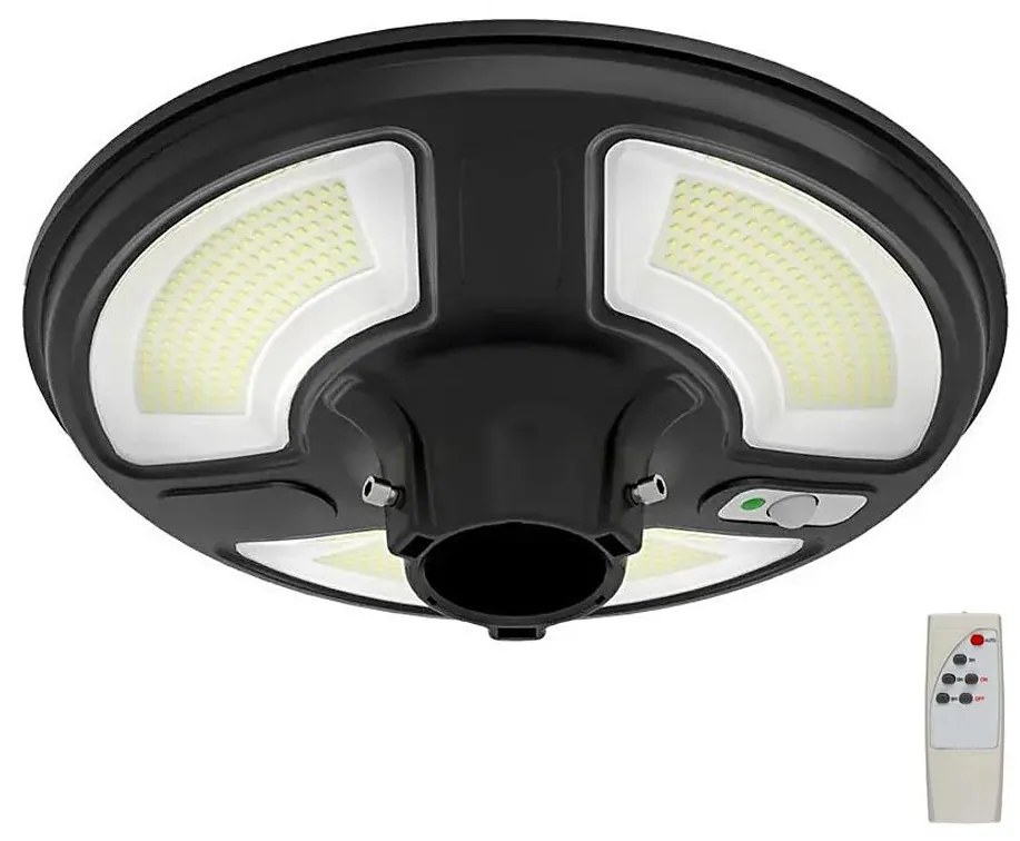 LED соларна улична лампа с сензор 10W/3,2V 6500K IP65 + дистанционно управление
