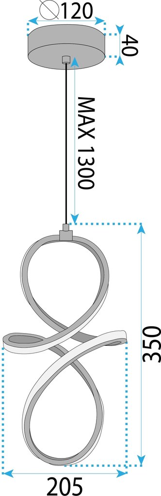 Висяща LED лампа LHJ091-1CP GOLD