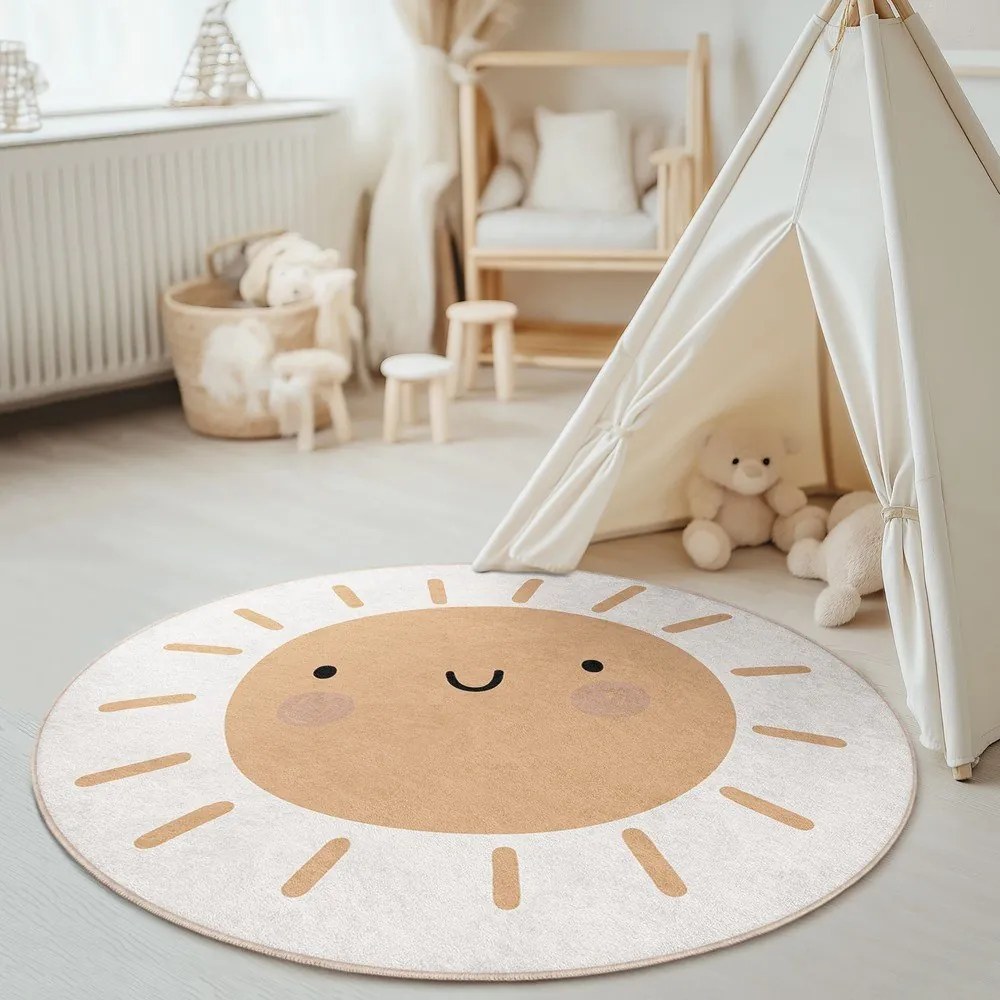 Детски килим подходящ за пране ø120 cm Sunny World – Mila Home