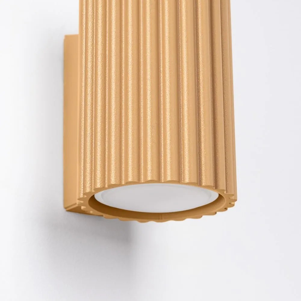 Стенна лампа в златист цвят Gleam – Sollux