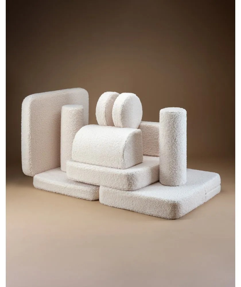 Кремав детски диван от букле 132 cm Settee – Wigiwama