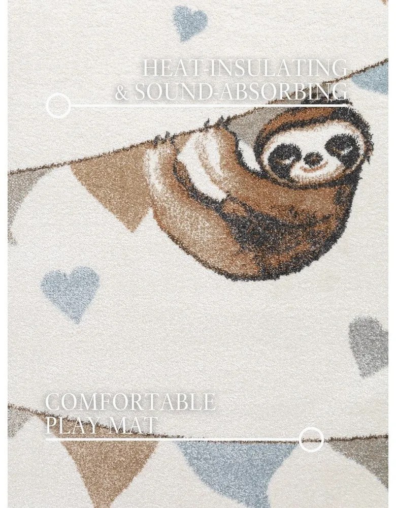 Кремав детски килим 120x170 cm Walk like an Elephant Rainbow Party – Villeroy&amp;Boch