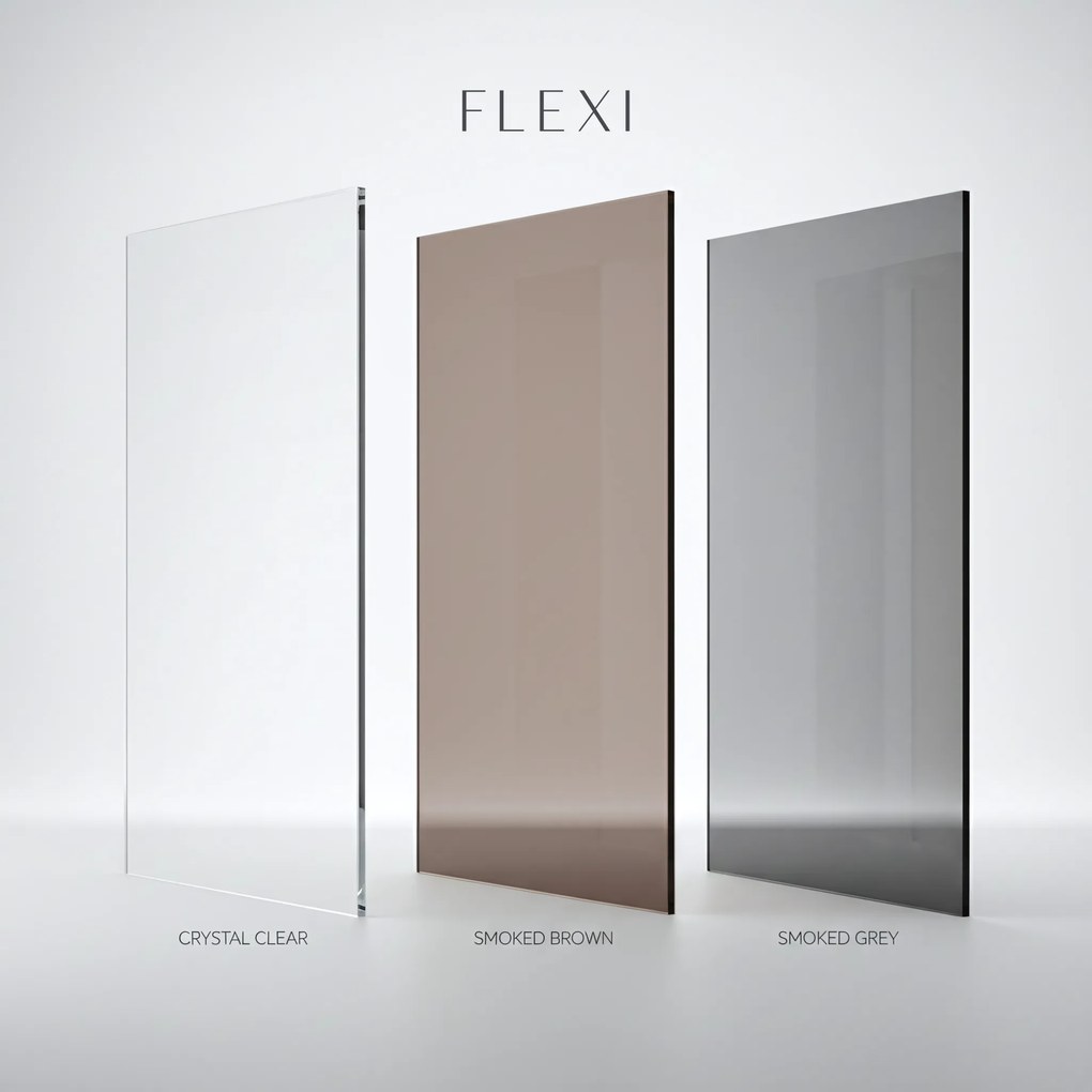 Параван за душ Rea Flexi Brown / Brush Gold 110