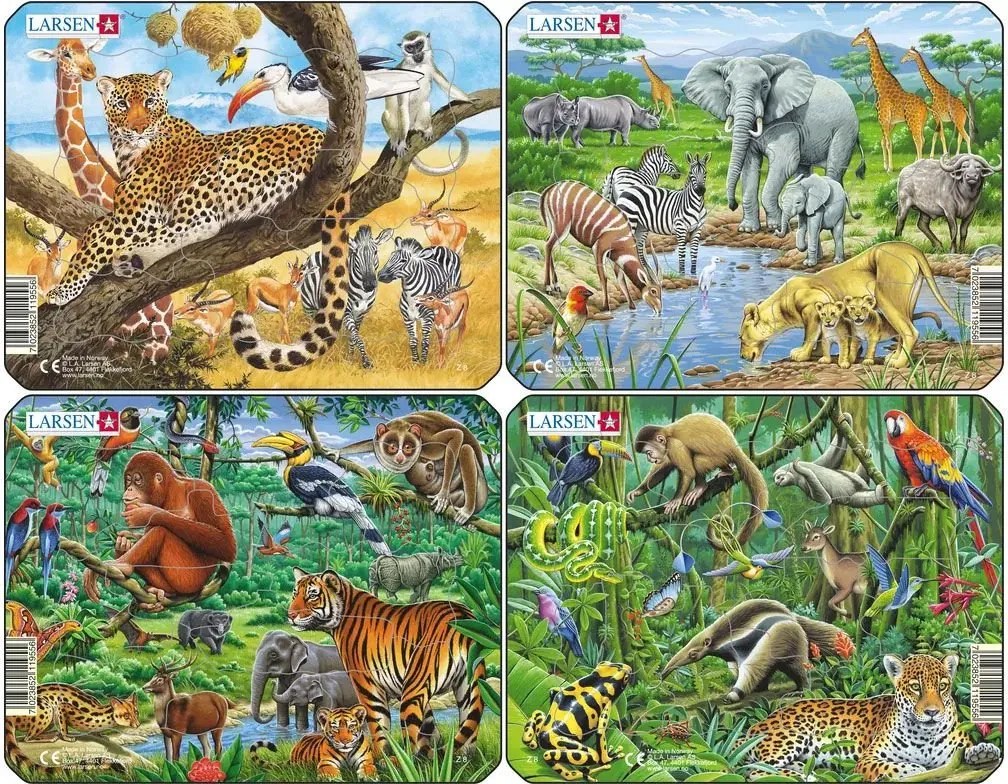 Larsen - Пъзел: Серия - "Животни" - 11 части, малък