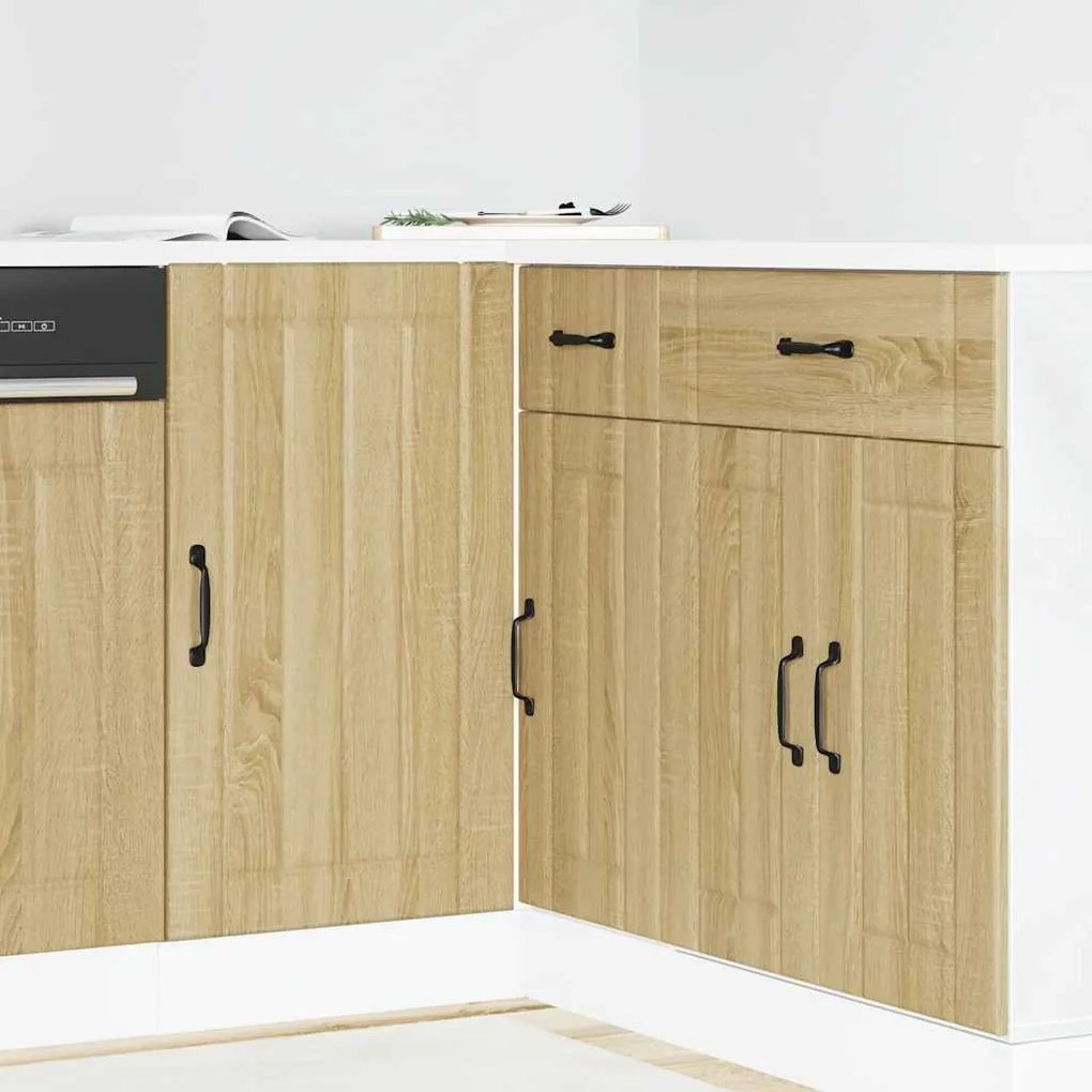 854311 vidaXL Долен кухненски шкаф, Lucca, дъб сонома, инженерно дърво